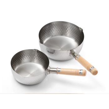 Yoshikawa Stainless Yukihira Saucepan  TWIN pack 20cm + 22cm 