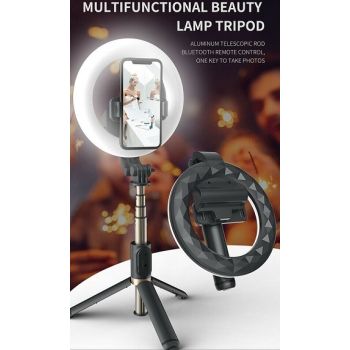 TEQ Q07 Bluetooth Ring Light Selfie Stick  + Tripod stand