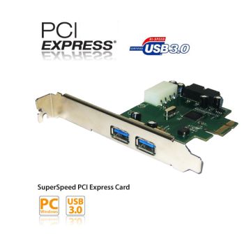 4 Port USB3.0 PCI-Expresses Card (2 External Port + Dual Port Internal Connector) 