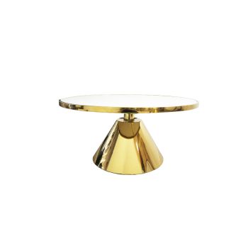 Glam Gold 90cm Coffee Table - White Marble