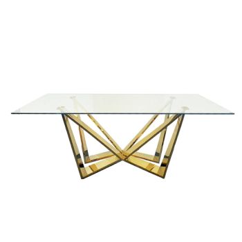 Roula Dining Table - Gold