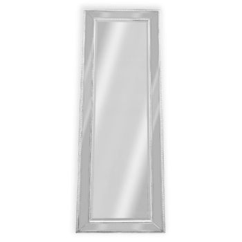 Medium White Beaded Framed Mirror - 70cm x 170cm