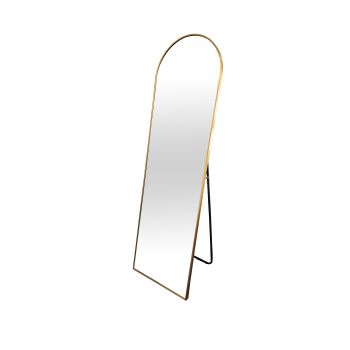 Metal Arch Gold Free Standing Mirror - 50cm x 170cm