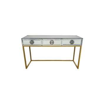 Athens Mirrored Bed Console Table -Gold