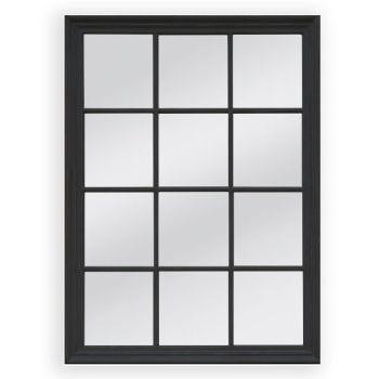 Window Style Mirror - Black Rectangle 95cm x 130cm