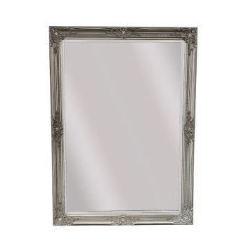 French Provincial Ornate Mirror - Antique Silver - Small 80cm x 110cm