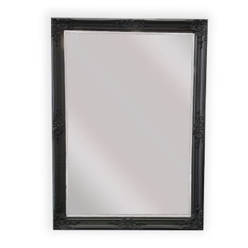 French Provincial Ornate Mirror - Black - Small  80cm x 110cm