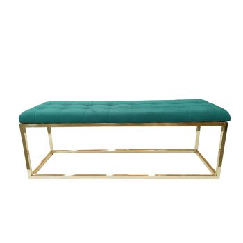 Holly Gold / Green Ottoman