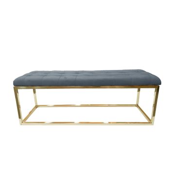 Holly Gold / Grey Ottoman