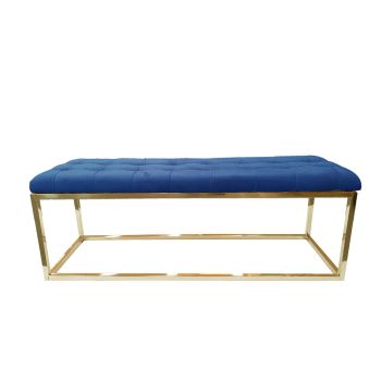 Holly Gold / Blue Ottoman