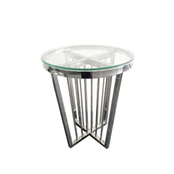 Salina Coffee Table - ClearTop - 45cm Silver