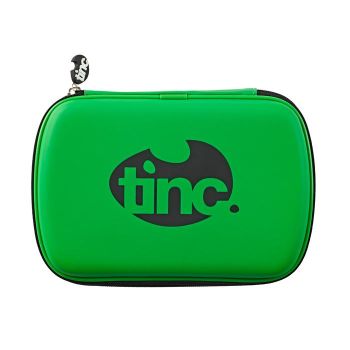 Tinc Two-Colour Hard Top Pencil Case : Green With Black Zip