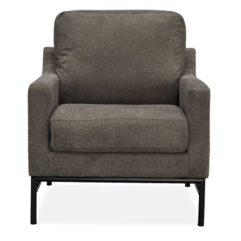 Mylah Fabric Armchair Occasional Accent Arm Chair Charcoal