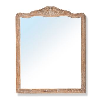 Bali Dresser Mirror Vanity Dressing Table Solid Oak Wood Frame Oak