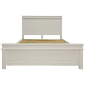 Lily Bed Frame Queen Size Timber Mattress Base - White