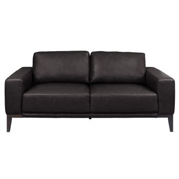 Lorenzo 3 Seater Sofa Leather Upholstered Lounge - Chocolate