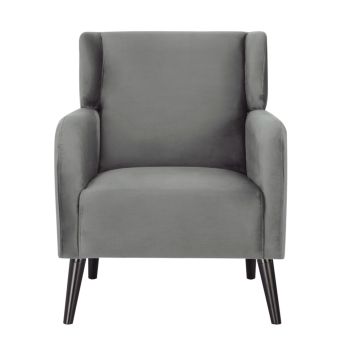 Bianca Accent Sofa Arm Chair Fabric Uplholstered Lounge Couch - Mid Grey