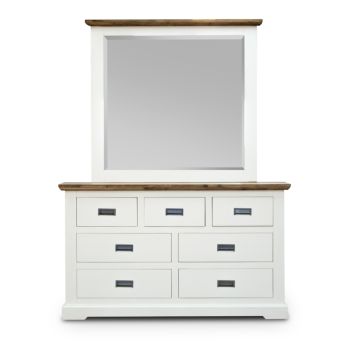 Orville Dresser Mirror 7 Chest of Drawers Tallboy Storage Cabinet - Multi Color