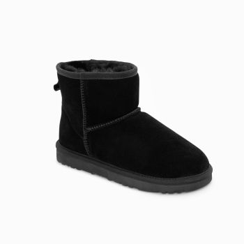 Ugg Boots Genuine Australian Sheepskin Unisex Mini Classic Suede (Black, EU43)