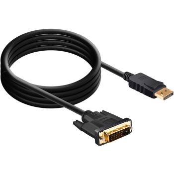 6ft 1.8M Display Port DP To Dual Link DVI-D 24+1 Pin Male Gold Connection Cable