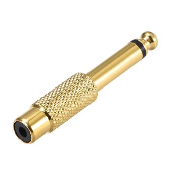 1/4 6.35mm Mono Male To RCA Female Audio Connector Adapter GOLD Plated"