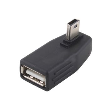 90 degree Right Angle USB 5pin Male To USB 2.O Female Adapter Connector