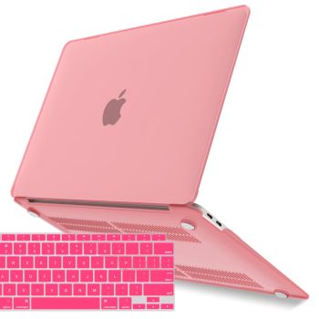 MacBook Air 13 Inch Case 2020 2019 2018, A1932, A2179, A2337 Shell Case Keyboard Cover Pink