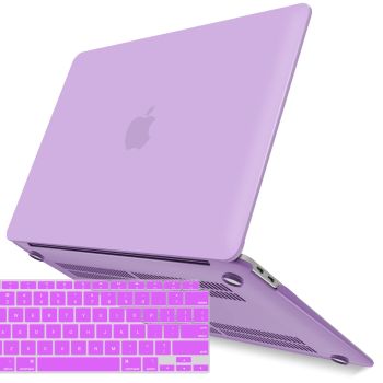 MacBook Air 13 Inch Case 2020 2019 2018, A1932, A2179, A2337 Shell Case Keyboard Cover Purple