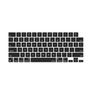 Keyboard Cover Skin For MacBook Air Pro 13 13.6 14 15.3 16 A2442 A2779 A2485 A2780 A2681 A2941 M1 M2 2021 to 2023 Black