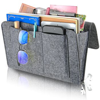 Bed Organiser Bed Caddy Sofa Organiser Bedside Organiser Book Magazines Organiser Grey