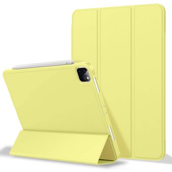 iPad Pro 11 Inch 2020 Soft Tpu Smart Premium Case Auto Sleep Wake Stand Cover Pencil holder Yellow