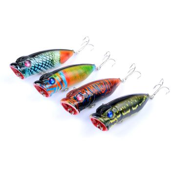 4X 6.5cm Popper Poppers Fishing Lure Lures Surface Tackle Saltwater