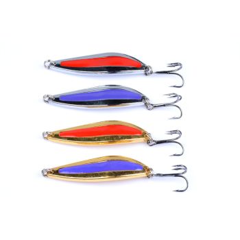 4x 10g Metal Spoon Fishing Hard Lure Spinner Spoon Baits