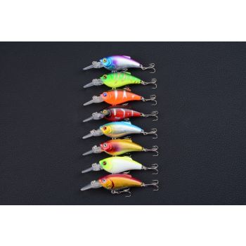 8x 7.5cm Popper Crank Bait Fishing Lure Lures Surface Tackle Saltwater