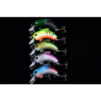 5x 5.5cm Popper Crank Bait Fishing Lure Lures Surface Tackle Saltwater