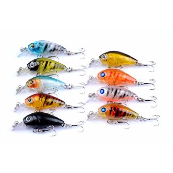 9x 4.5cm Popper Crank Bait Fishing Lure Lures Surface Tackle Saltwater