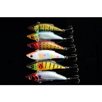 6x 8cm Vib Bait Fishing Lure Lures Hook Tackle Saltwater