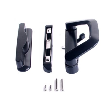 Sliding Patio Door Handle Set Mortise Lock Suitable for Sliding Glass Patio Door Black