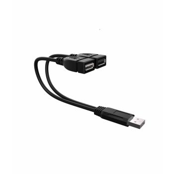 USB Splitter 1 Male to 2 Female USB Extension Cable Connectors USB 2.0 Male to Dual USB Female Splitter