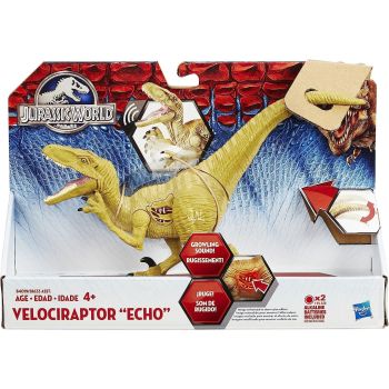 Hasbro Jurassic World Growler Velociraptor Echo Dinosaur with Sound and Lights