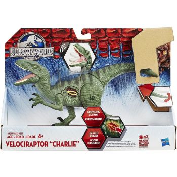 Hasbro Jurassic World Growler Velociraptor â€œCharlieâ€ With Sound and Lights 4+