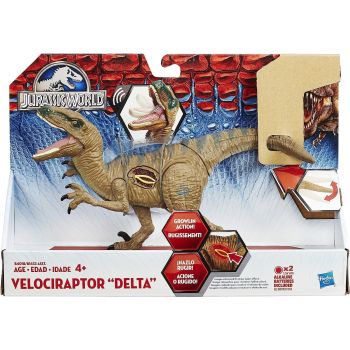 Hasbro Jurassic World Growler Velociraptor â€œDeltaâ€ with Lights and Sound 4+