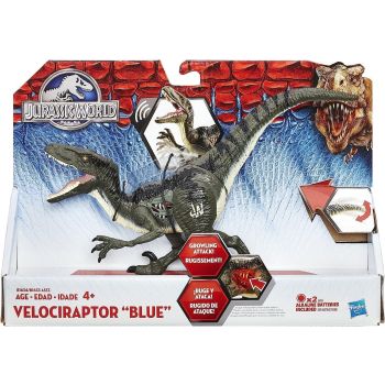 Hasbro Jurassic World Velociraptor Blue Figure With Sound and Lights