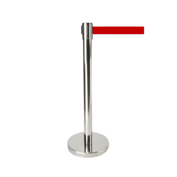 Retractable Queue Crowd Control Barriers | Silver Pole Red Belt