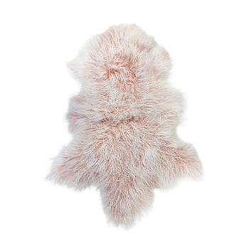 Interior Ave - Mongolian Fur Throw - 90CM - Pink Snow