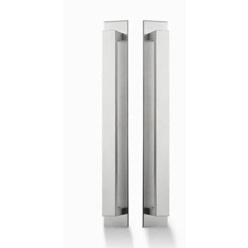 Stylish Stainless Steel Back to back Pull Handle on Plate set 