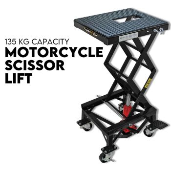 Motorcycle Scissor Lift Stand 135kg Hydraulic Motorbike Lifter Dirt Bike Jack