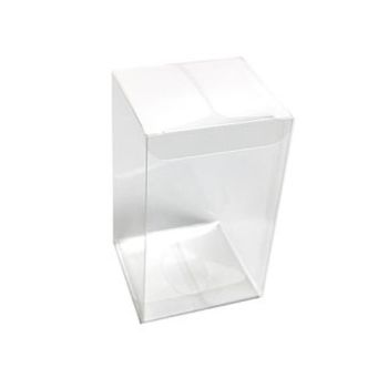 100 Pack of 8x8x10cm Clear PVC Plastic Folding Packaging Small rectangle/square Boxes for Wedding Jewelry Gift Party Favor Model Candy Chocolate Soap Box