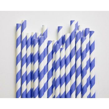 1000 Bulk Wholesale Pack Blue White Drinking Straws Biodegradable Eco Paper Birthday Party Event Bistro Bar Cafe Take Away