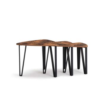 VASAGLE 3 Piece Nesting Coffee Tables Set